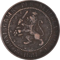 Moneta, Holandia, 2-1/2 Cent, 1881, EF(40-45), Brą