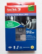 Karta pamięci Sandisk Memory Stick Micro M2 512MB plus adapter