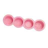 3D silikónové mydlo okrúhle ručne vyrábané mydlo DIY ružové