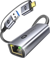 Adapter RJ45 ETHERNET KÁBELRŐL USB A/C 1000 MB/S WARRKY AE03