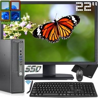 ZESTAW PC DO SZKOŁY HP 800 G1 Core i3 8/120 SSD WiFi MONITOR 22'' WIN11