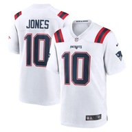 Męska biała koszulka meczowa Mac Jones New England Patriots Player, 3XL