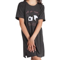 GrafitowaPiżama koszula nocna koszulka piżamka z krótkim rękawem 134 -140