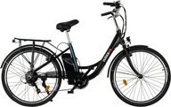 Mestský elektrický bicykel 26 Pánsky Dámsky Batožinový priestor pre mládež Osvetlenie