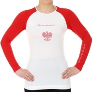 Brubeck Dámske 3D tričko Husar PRO s dlhým rukávom biela/červená XL