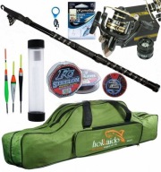 ZESTAW WĘDKARSKI NA SPŁAWIK WĘDKA TELESKOP POKROWIEC KOŁOWROTEK