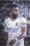 Plagát Futbalový Real Madrid Kylian Mbappé 90x60cm