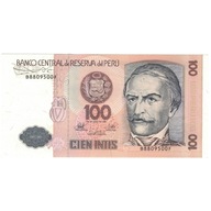 Banknot, Peru, 100 Intis, 1987, 1987-06-26, KM:132