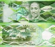 # BARBADOS - 5 DOLARÓW - 2013 - P-74a - UNC