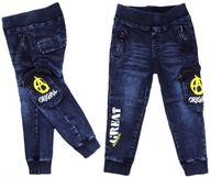 SPODNIE joggery 8251 HUGO 5/6Y miękki JEANS żółty