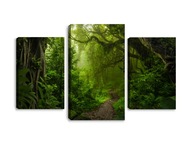 Obraz na plátne les cesta O-5 triptych 120x80