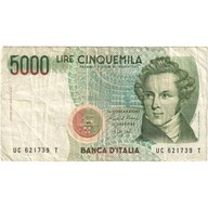 Banknot, Włochy, 5000 Lire, 1985, 1985-01-04, KM:1