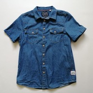 C&A chłopięca koszula jeansowa 146/152