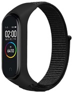 PASEK OPASKA BRANSOLETA do XIAOMI MI BAND 3/4/5/6/7 TKANINA NYLON CZARNY