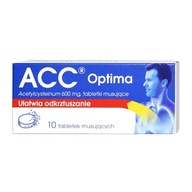 ACC Optima 600mg Acetylcysteinum 10 tabletek musujących zapalenie oskrzeli