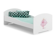 Łóżko dziecięce dla dzieci LUK 140X70 + materac- księżniczka w koronie