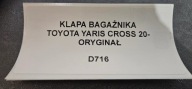 trunk door boot TOYOTA YARIS CROSS 20- original