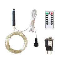 LED-es vízesés alakú karácsonyfa lámpák 1M-100 LED időzítővel Vízálló