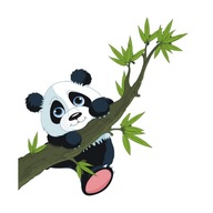 Naklejki Home Naklejka ścienna Panda Tapeta