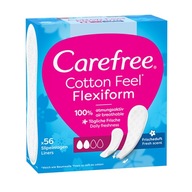 CAREFREE Cotton Feel Flexiform wkładki higieniczne świeży zapach 56szt
