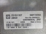 CHEVROLET SPARK computer control unit 5WY1V20A 25191187