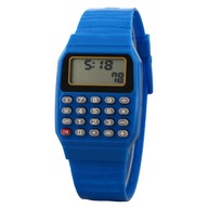 Cyfrowy kwadratowy zegarek na rękę dla dzieci Mini przenośny kalkulator