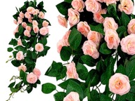 Róża Sztuczna Roślina Pnącze Kwiaty na Balkon 80cm - pudrowy róż