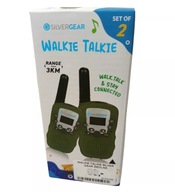 Krótkofalówki walkie-talkie zielone zasięg 3km