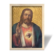 Nowoczesny obraz do salonu Serce Jezus 50x70 cm