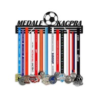 Metalowy Wieszak na medale imienny piłka nożna dla piłkarzy piłkarek 40 cm