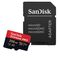 SANDISK MICROSDXC 256GB EXTREME PRO UHS-3 ODCZYT 200 ZAPIS 140 MB/S
