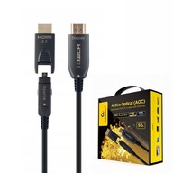 KABEL HDMI AOC Optyczny z adapterem micro HDMI PREMIUM ARC HDR 4K 60Hz 30m