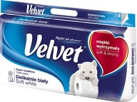 Toaletný papier Velvet Jemne biely - 8 roliek