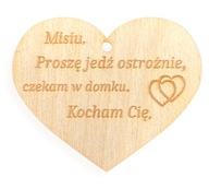 FA SZÍV MEDÁL AUTÓ VEZESS ÓVATOSAN AJÁNDÉK GRAVÍROZÁS