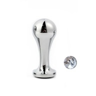 Metalowa okrągła żarówka korek analny kryształ Metal gładki tyłek Butt Plug