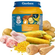 Príkrm Gerber Krém zo svetlej zeleniny s kuracím mäsom od 5 mesiacov 125 g