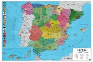 Mapa Španielska - plagát