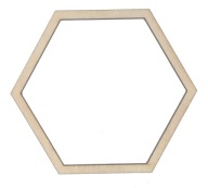 Fa makramé alap karika 30cm hatszög