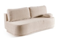 Beżowa minimalistyczna sofa kanapa KIDNEY 206cm funkcja spania bez boczków