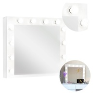 Zrkadlo LED Nadstavec Toaletný stolík na vizáž Make-up s hollywoodskymi žiarovkami