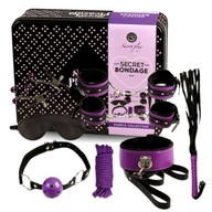 Secret Play Secret Bondage - Set Purple & Black - Zestaw gadżetów 8 szt.