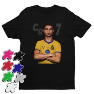 KOSZULKA T-SHIRT DZIECIĘCA Z NADRUKIEM ALL NASSR RONALDO NOŻNA -M 134-146