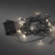 Łańcuch świetlny LED na zewnątrz zasilany bateriami z czujnikiem światła