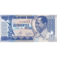 Gwinea-Bissau, 500 Pesos, 1990, 1990-03-01, KM:12,