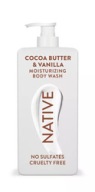 NATIVE Body Wash Cocoa Butter & Vanilla 532 ml - Sprchový gél