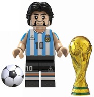 Figúrka futbalových kociek Diego Maradona + Pohár majstrovstiev sveta FIFA