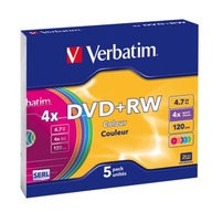 VERBATIM DVD+RW 4,7 GB 4X (5 szt.)