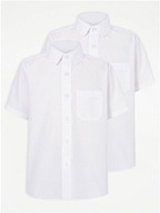 Chlapčenská voľnočasová košeľa biela krátky rukáv 2 ks 98-104cm 3-4 roky