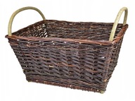 Proutěný KOŠ NA DŘEVO HOSPODÁŘSKÉ LISTY DO ZAHRADY 56 cm