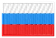 Naszywka flaga Rosji Rosja haftowana z termofolią 7 cm szeroka